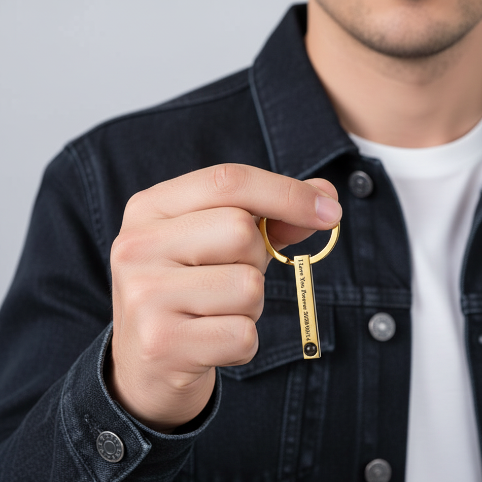 Isikupärane Teksti ja Projektsiooniga Võtmehoidja